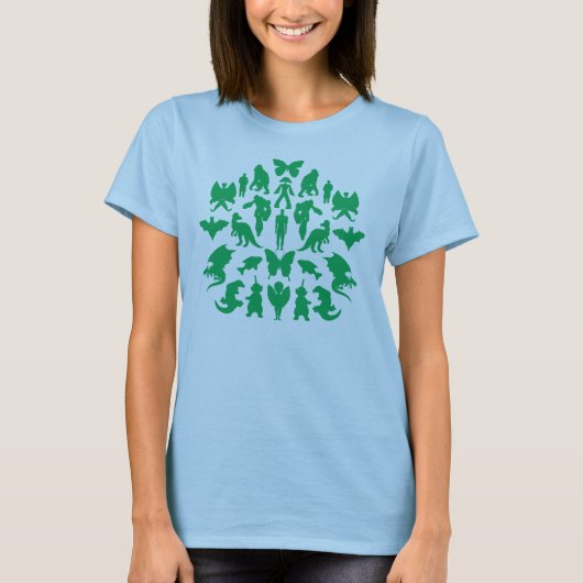 Groene monsters t-shirt (Voorkant)