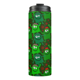 Groene monsters thermosbeker