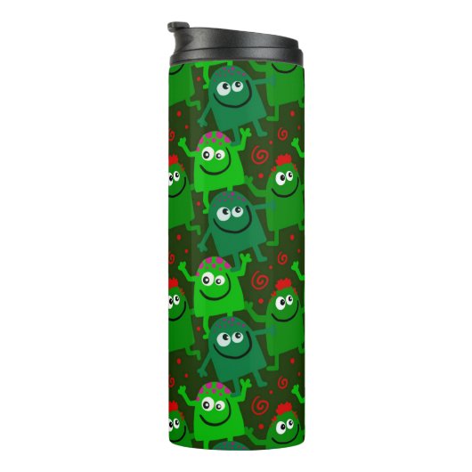 Groene monsters thermosbeker (Geroteerd rechts)