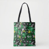 Groene monsters tote bag (Voorkant)