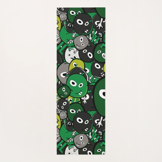 groene monsters yogamat (Achterkant)
