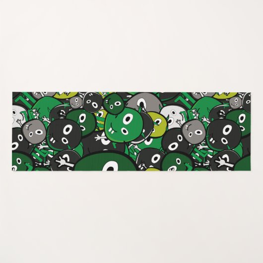 groene monsters yogamat (Voorkant (horizontaal))