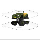 Groene monstertruck cartoon illustratie basketbal (Panelen)