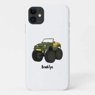 Groene monstertruck cartoon illustratie Case-Mate iPhone case