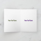 Groene monstertruck cartoon illustratie kaart (Binnen)