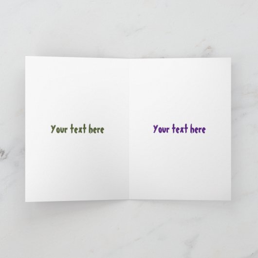 Groene monstertruck cartoon illustratie kaart (Binnen)