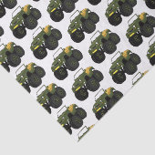 Groene monstertruck cartoon illustratie tissuepapier (Detail)