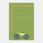 Groene monstertruck om een aanbieding te doen Post Post-it® Notes (Voorkant)