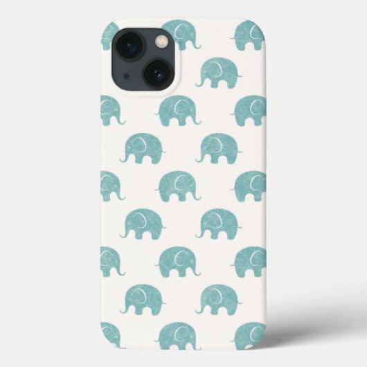 Groene Mooie Olifant Patroon Case-Mate iPhone Case (Achterkant)