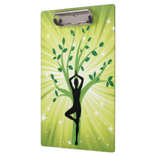 Groene mooie van de yogichakra van de genezeryoga klembord