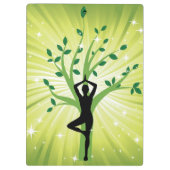 Groene mooie zonneschijn yoga yogi chakra energy c klembord (Achterkant)