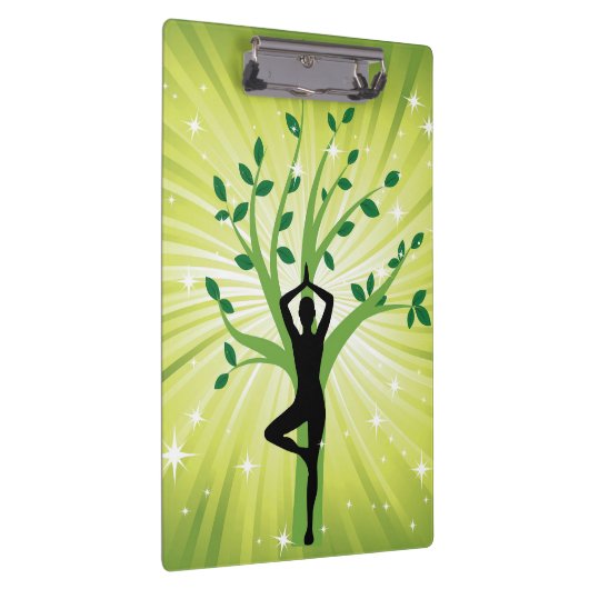 Groene mooie zonneschijn yoga yogi chakra energy c klembord (Rechts)