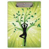 Groene mooie zonneschijn yoga yogi chakra energy c klembord (Voorkant)