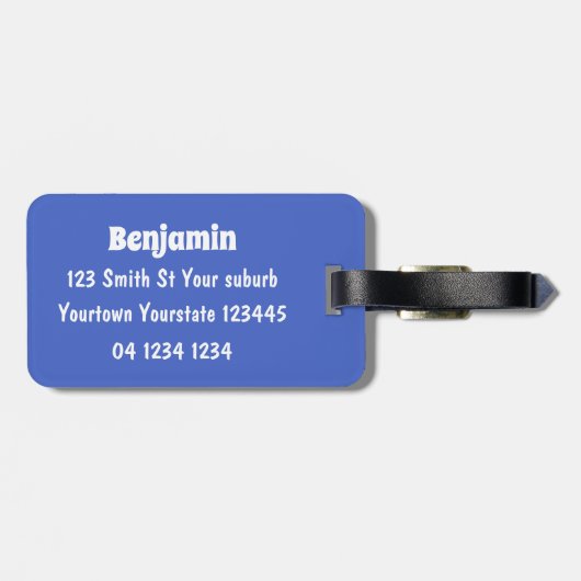 Groene moray paling grappige cartoon illustratie bagagelabel (Achterkant horizontaal)