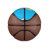 Groene moray paling grappige cartoon illustratie basketbal (Rechts)