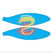 Groene moray paling grappige cartoon illustratie basketbal (Panelen)