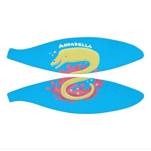 Groene moray paling grappige cartoon illustratie basketbal (Panelen)