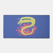 Groene moray paling grappige cartoon illustratie bureaumat (Voorkant)