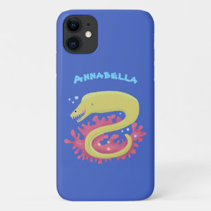 Groene moray paling grappige cartoon illustratie Case-Mate iPhone case