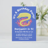 Groene moray paling grappige cartoon illustratie kaart (Staand voorkant)