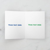 Groene moray paling grappige cartoon illustratie kaart (Binnen)