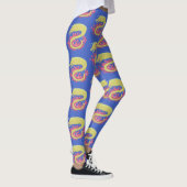 Groene moray paling grappige cartoon illustratie leggings (Rechts)