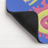 Groene moray paling grappige cartoon illustratie muismat (Hoek)