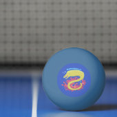 Groene moray paling grappige cartoon illustratie pingpongbal (Net)