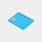 Groene moray paling grappige cartoon illustratie post-it® notes (Schuin)