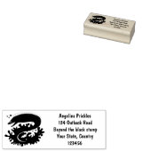 Groene moray paling grappige cartoon illustratie rubberstempel (Gestempeld)