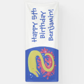 Groene moray paling grappige cartoon illustratie spandoek (Verticaal)