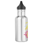 Groene moray paling grappige cartoon illustratie waterfles  (Links)