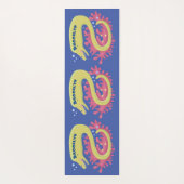 Groene moray paling grappige cartoon illustratie yogamat (Achterkant)