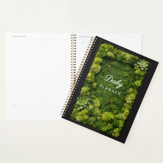 Groene Mos Esthetisch Dagelijks Minimalistisch Wel Planner (Display)