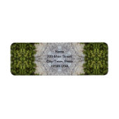 Groene Mos & Natuur Earth Art Etiket (Voorkant)