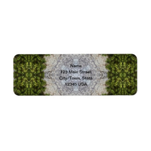 Groene Mos & Natuur Earth Art Etiket