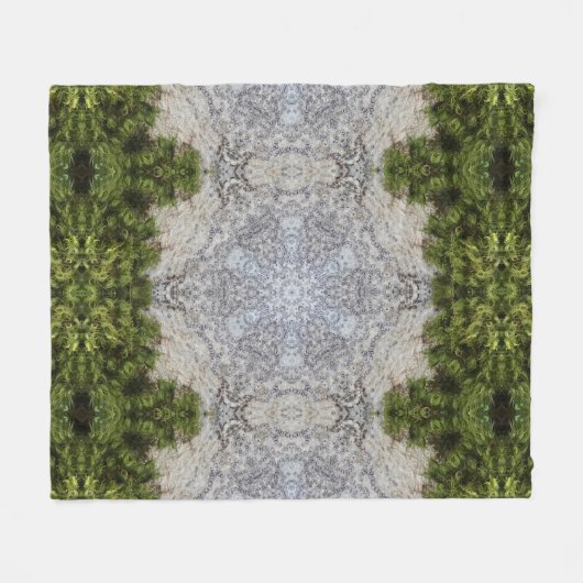 Groene Mos & Natuur Earth Art Fleece Deken (Voorkant (Horizontaal))