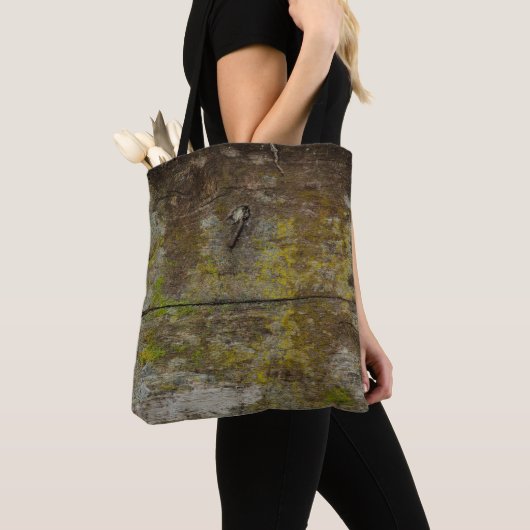 Groene mos textuur en achtergrond. abstract, leven tote bag (Dichtbij)