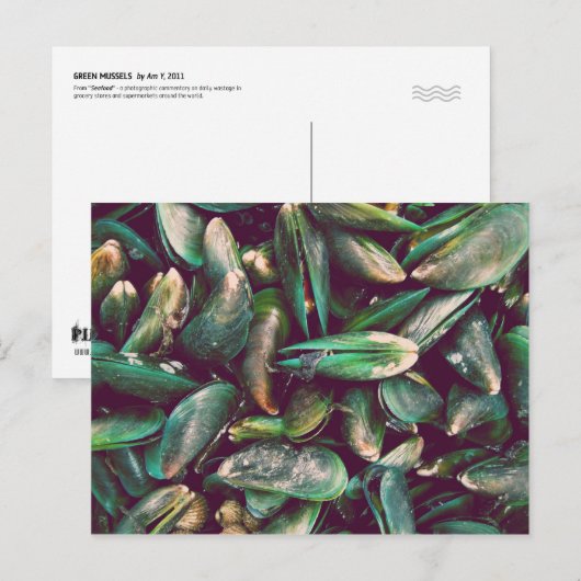 Groene mosselen briefkaart (Voorkant / Achterkant)