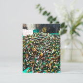 Groene mosselen voor verkoop platte Kaart (Staand voorkant)