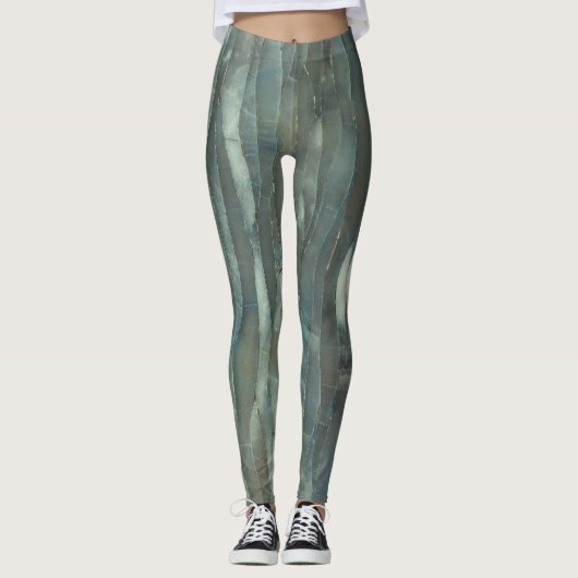 Groene mossy kwarts leggings (Voorkant)