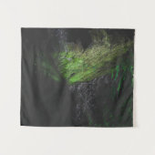 Groene mossy rots met reflectie in water wandkleed (Voorkant (horizontaal))