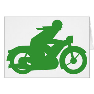 Groene Motorbiker Sign Kaart