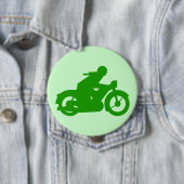 GROENE  MOTORCYCLISCH STANCIL RONDE BUTTON 4,0 CM (In situ)