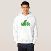 Groene motorfiets hoodie (Voorkant volledig)