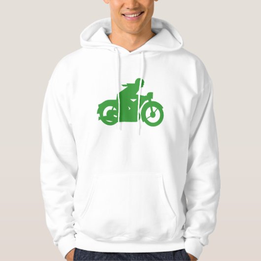 Groene motorfiets hoodie (Voorkant)
