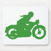 Groene motorfiets muismat (Voorkant)