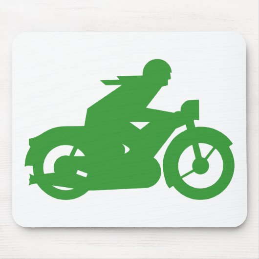 Groene motorfiets muismat (Voorkant)