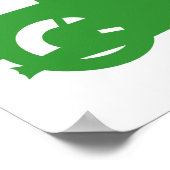 Groene motorfiets poster (Hoek)