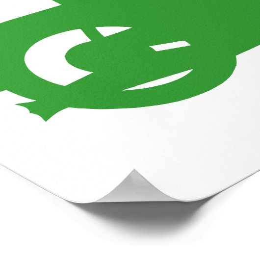 Groene motorfiets poster (Hoek)